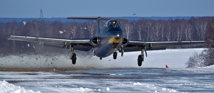 полеты на Л-29 зимой